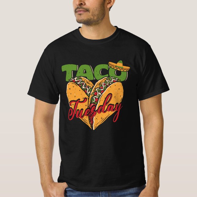 Camiseta Engraçado mexicano Taco Lover Taco Terça-feira Foo (Frente)