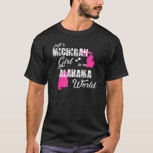 Camiseta Engraçado Michigan Shirts Apenas uma garota Michig