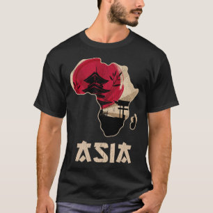 Camiseta Engraçado Misturou África Ásia