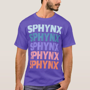 Camiseta Engraçado Moderno e Repetido Tet Design Sphyn
