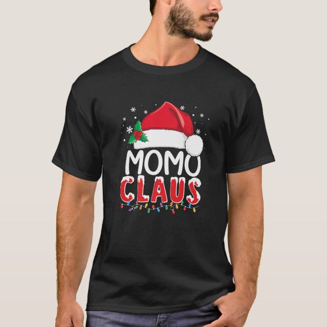 Camiseta Engraçado Momo Claus Natal Papais noeis de pijama (Frente)