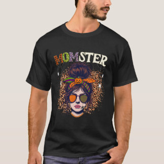 Camiseta Engraçado Momster Costume Skull Mãe Cabelo Mensage