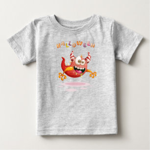 Camiseta Engraçado Monstro Infantil de Halloween Toddler B