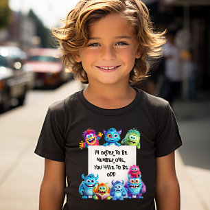 Camiseta Engraçado Monstros Coloridos Texto para Crianças C