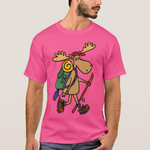 Camiseta Engraçado Moose Caminhando