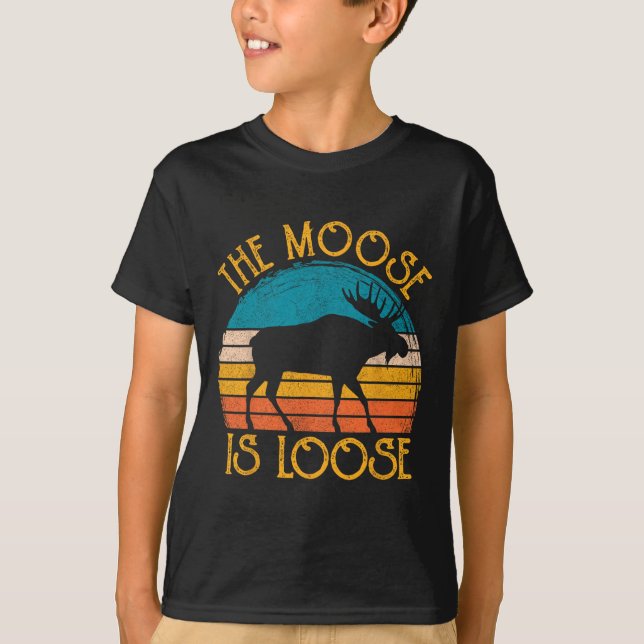 Camiseta Engraçado Moose É Roupa Animal Perdido (Frente)