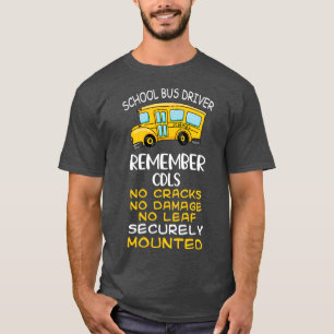 Camiseta Engraçado Motorista de Ônibus Escolar Presente Sem