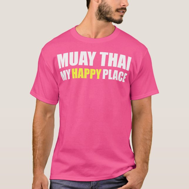 Camiseta Engraçado Muay Thai Boxing E Kickboxing (Frente)