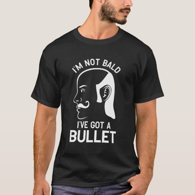 Camiseta Engraçado Mullet Eu Não Sou Careca (Frente)