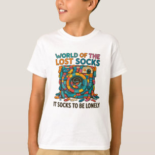 Camiseta Engraçado Mundo de Meias Desaparecidas, Mas Não Es