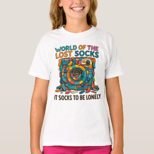 Camiseta Engraçado Mundo de Meias Desaparecidas, Mas Não Es