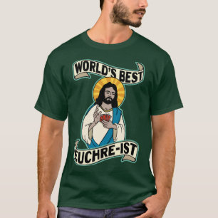 Camiseta Engraçado Mundo Euchre Melhor Euchreista Jesus Pun