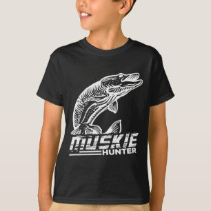 Camiseta Engraçado Muskellunge Fish Muskie Hunter Musky Pes