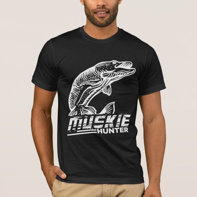 Camiseta Engraçado Muskellunge Fish Muskie Hunter Musky Pes (Frente)