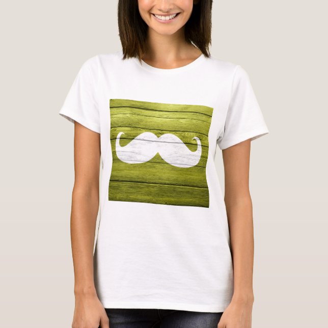Camiseta Engraçado Mustache Vintage #11 (Frente)