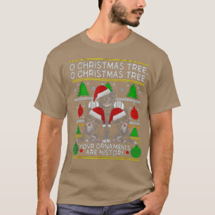 Camiseta Engraçado Na Árvore De Natal Seus Ornamentos São H
