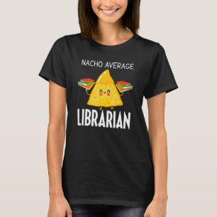 Camiseta Engraçado Nacho Média Bibliotecário Cachorro Leitu