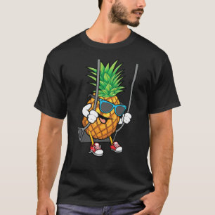 Camiseta Engraçado Nadando Ananás Lover Bonitos Homens de N