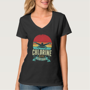 Camiseta Engraçado Nadar Cloro Nadador É Minha Natação Perf