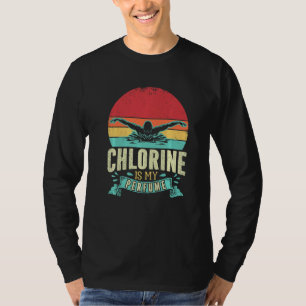 Camiseta Engraçado Nadar Cloro Nadador É Minha Natação Perf