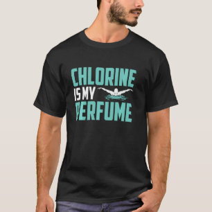 Camiseta Engraçado Nadar Cloro Nadador É Minha Natação Perf