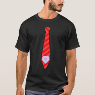 Camiseta Engraçado Namorados com um Coração Beija-me no Val