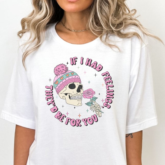 Camiseta Engraçado Namorados De Esqueleto, Se Eu Tivesse Se (Criador carregado)