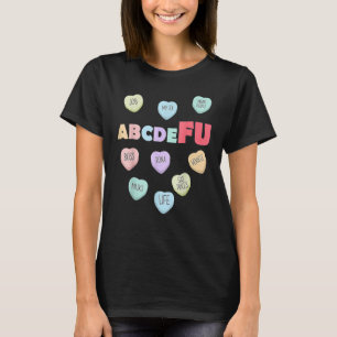 Camiseta Engraçado Namorados Sarcástico ABCDEFU Mad Média C
