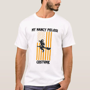 Camiseta Engraçado Nancy Pelosi Costume Flying Witly Flag 