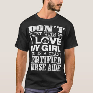 Camiseta Engraçado Não Flertar Comigo Minha Garota É Uma