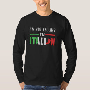 Camiseta Engraçado Não Gritar Bandeira Italiana