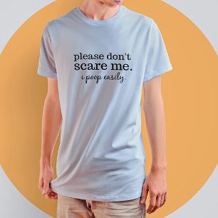 Camiseta Engraçado, não me assuste com a citação de texto