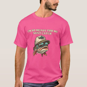 Camiseta Engraçado não pode esperar para pegar peixe pescad