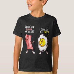 Camiseta Engraçado Não Vá Bacon Meu Coração Legal Bacon E O