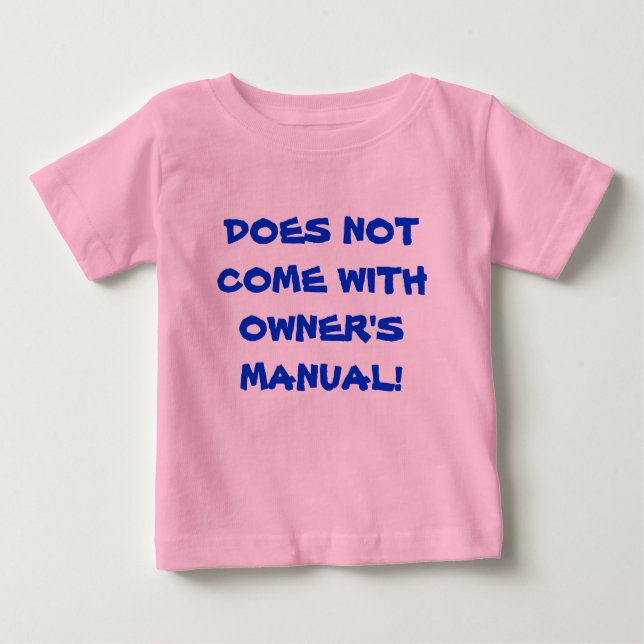 Camiseta Engraçado não vem com o manual do proprietário (Frente)