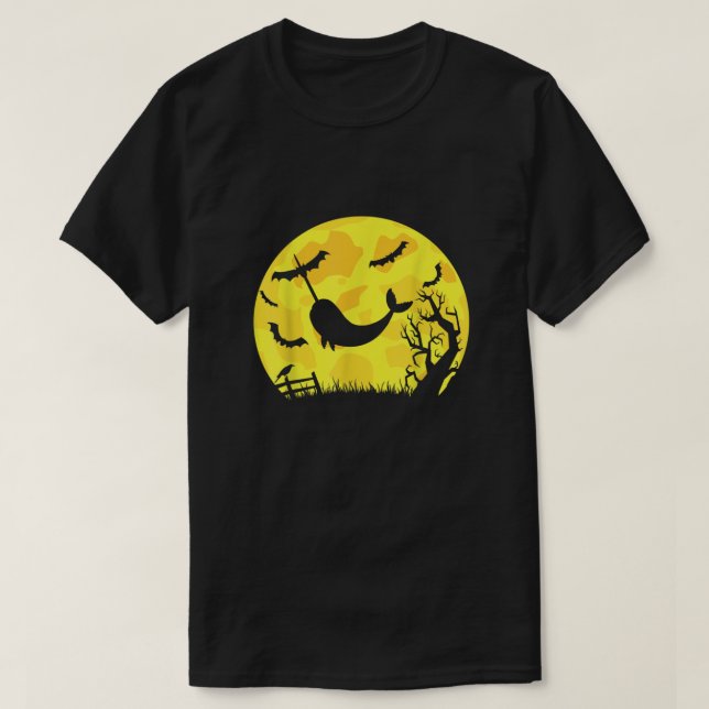 Camiseta Engraçado Narwhal Halloween Costume Narwhal (Frente do Design)