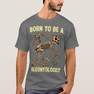 Camiseta Engraçado Nascer De Ser Paleontólogo Dinossauro Hu