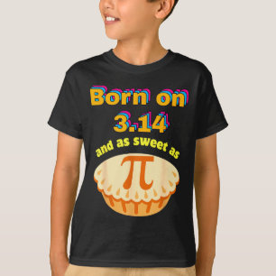 Camiseta Engraçado nascido em 314 e doce como piada matemát