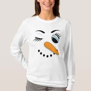 Camiseta Engraçado Natal da Mulher Neve