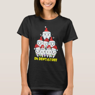 Camiseta Engraçado Natal Dentista Dental Higienista Homens