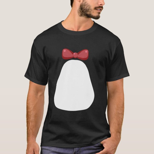 Camiseta Engraçado Natal DY Penguin Costume Fenda Pengui (Frente)