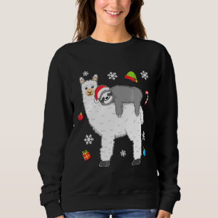 Camiseta Engraçado Natal Fluffy Animal Riding Llama