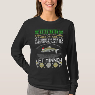 Camiseta Engraçado Natal Minnow Isco Peixe Isca Armadilha A
