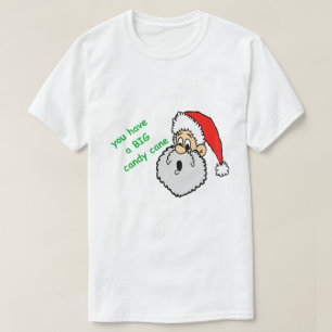 Camiseta Engraçado Natal Papai Noel Grande Caneta Candi