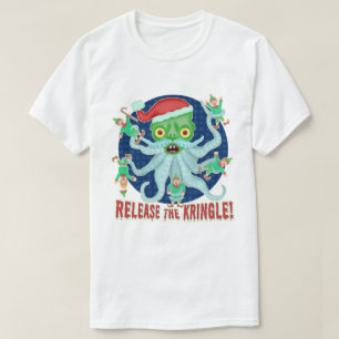 Camiseta Engraçado Natal Papai Noel Liberta Kringle