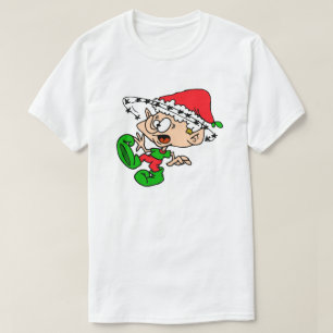 Camiseta Engraçado Natal Sobrecarregado Elf Feriado Natal H