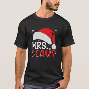 Camiseta Engraçado Natal Sra. Claus, Papai noel de chapéu b