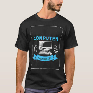 Camiseta Engraçado Nerd Computador Sussurro Genius Laptop L