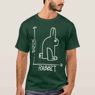 Camiseta Engraçado Nerd de Ciência Duck Rabbit Física Geek 