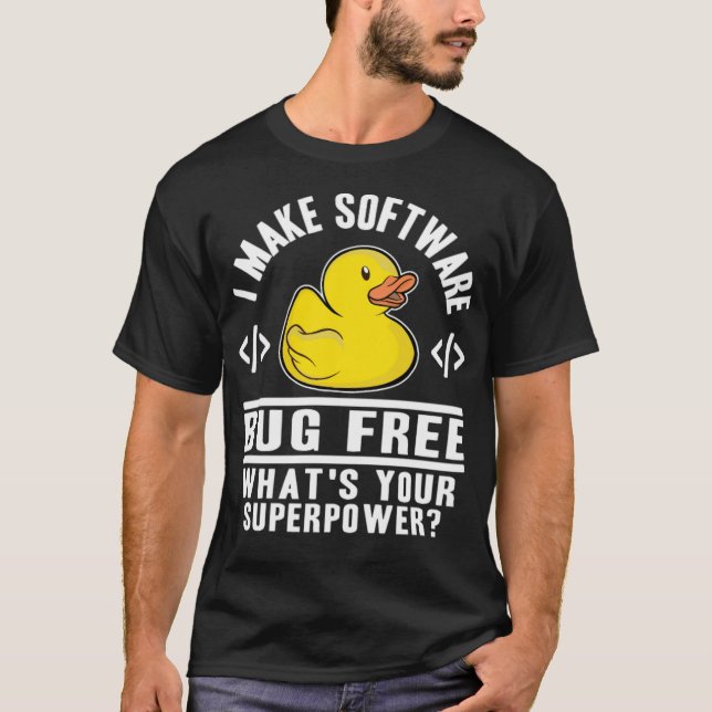 Camiseta Engraçado Nerd preto de superpotência com disco de (Frente)
